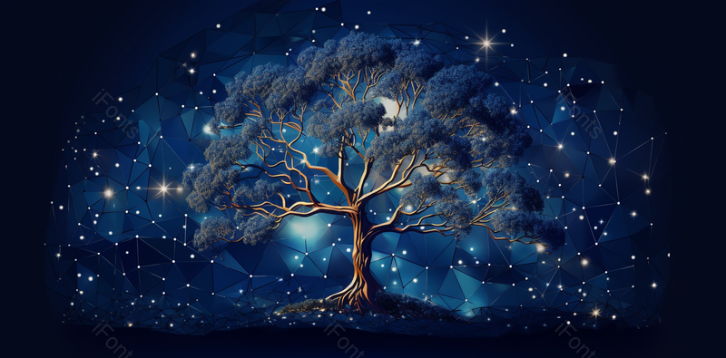 商务背景先进线条科技树,插画/手绘图,插画/手绘图库,插画/手绘图下载,插画/手绘